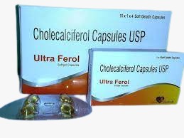 Ultra Ferol. D3, 60K Capsule contains 'Cholecalciferol' 60k form of vitamin-D3. Packing Size 1*4 soft gel capsules. MRP-125